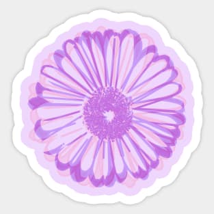 Purple and Pink Daisy Sticker